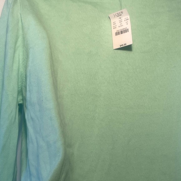 j crew teal/mint green v neck line sweater nwt long sleeve size m - Picture 9 of 13